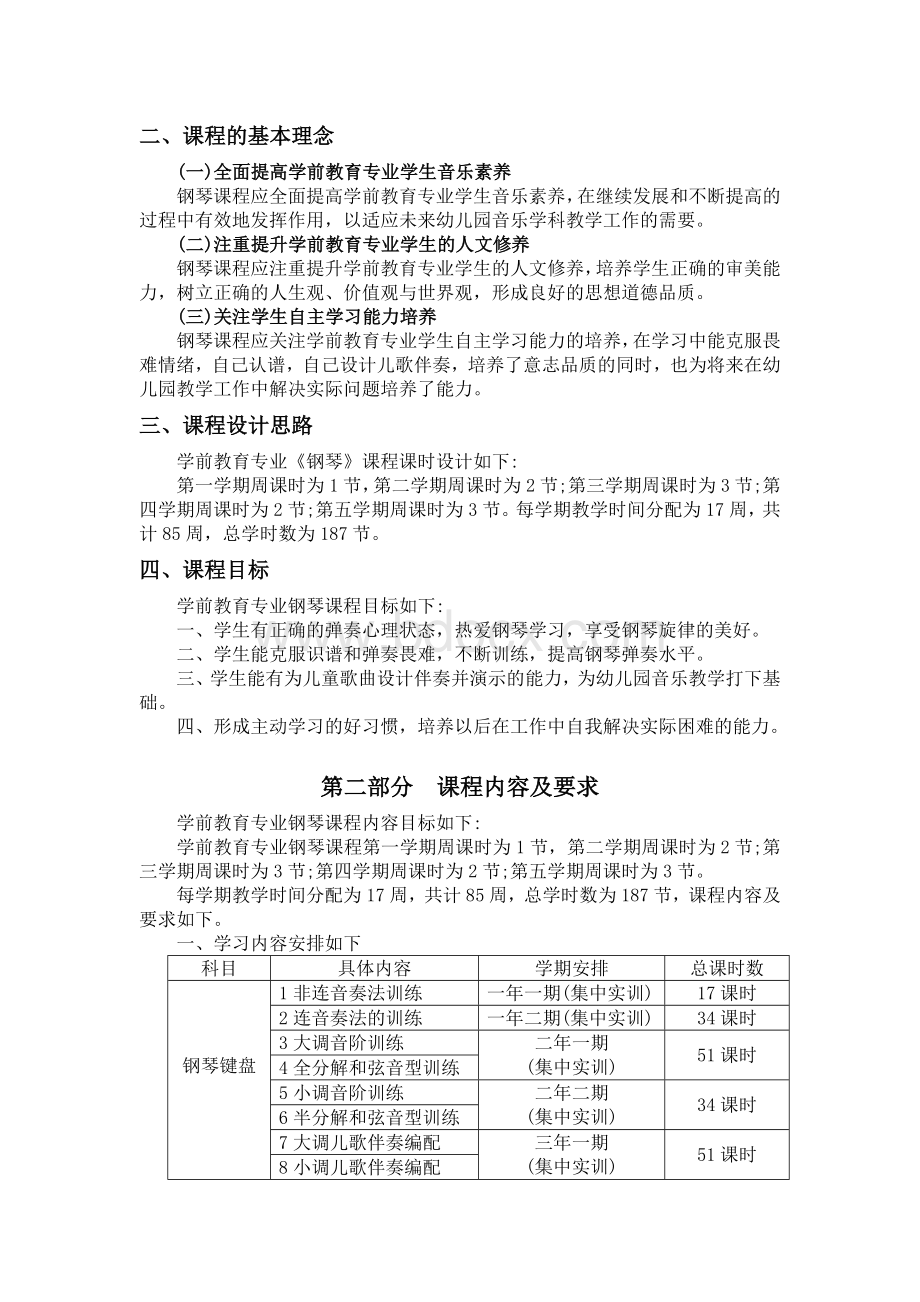 钢琴课程标准Word文档下载推荐.docx_第2页