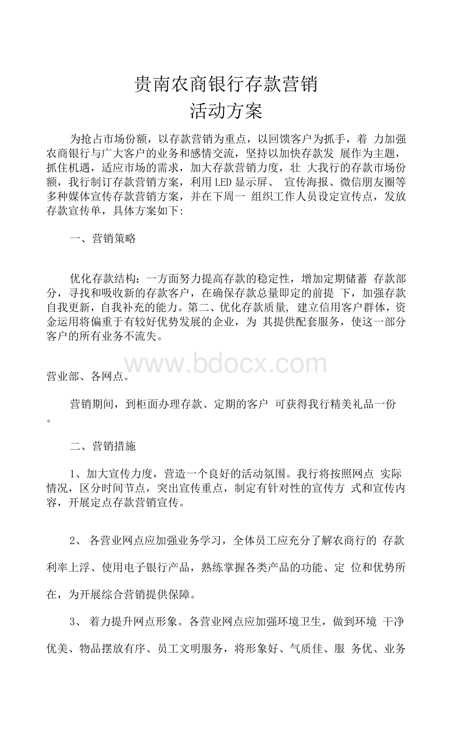 农商银行存款营销活动方案文档格式.docx