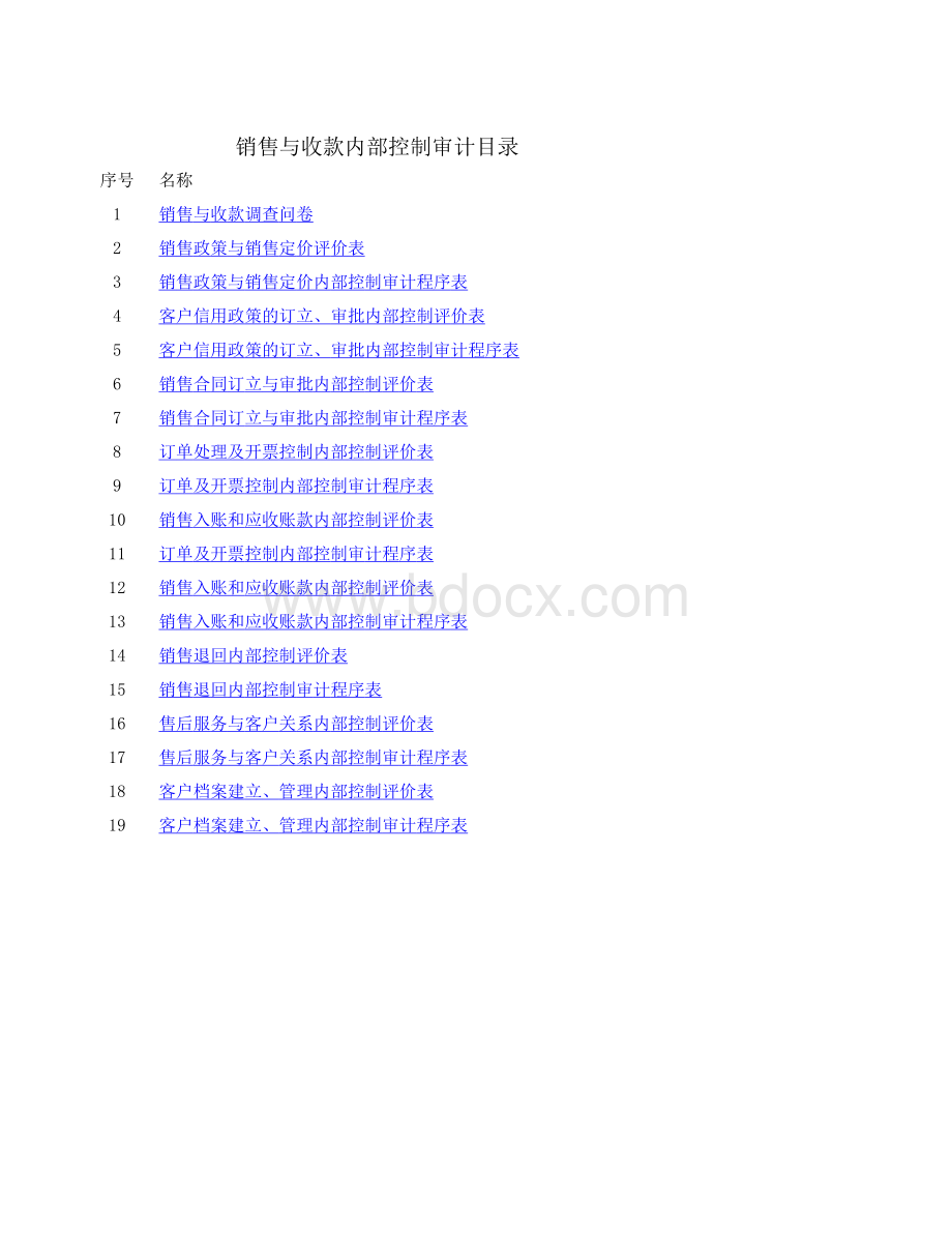 销售与收款内部控制审计.xlsx_第1页