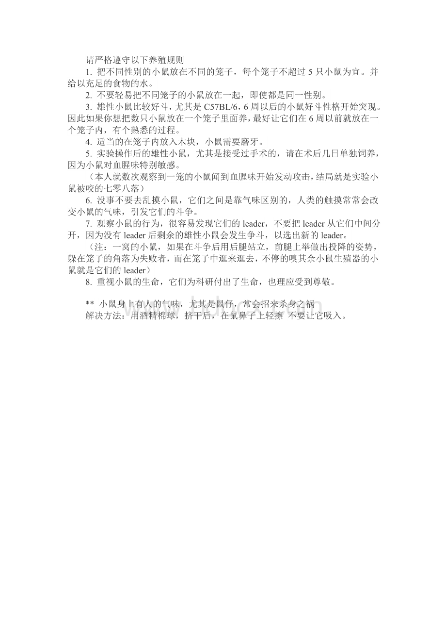 实验鼠饲养Word文档格式.doc_第1页