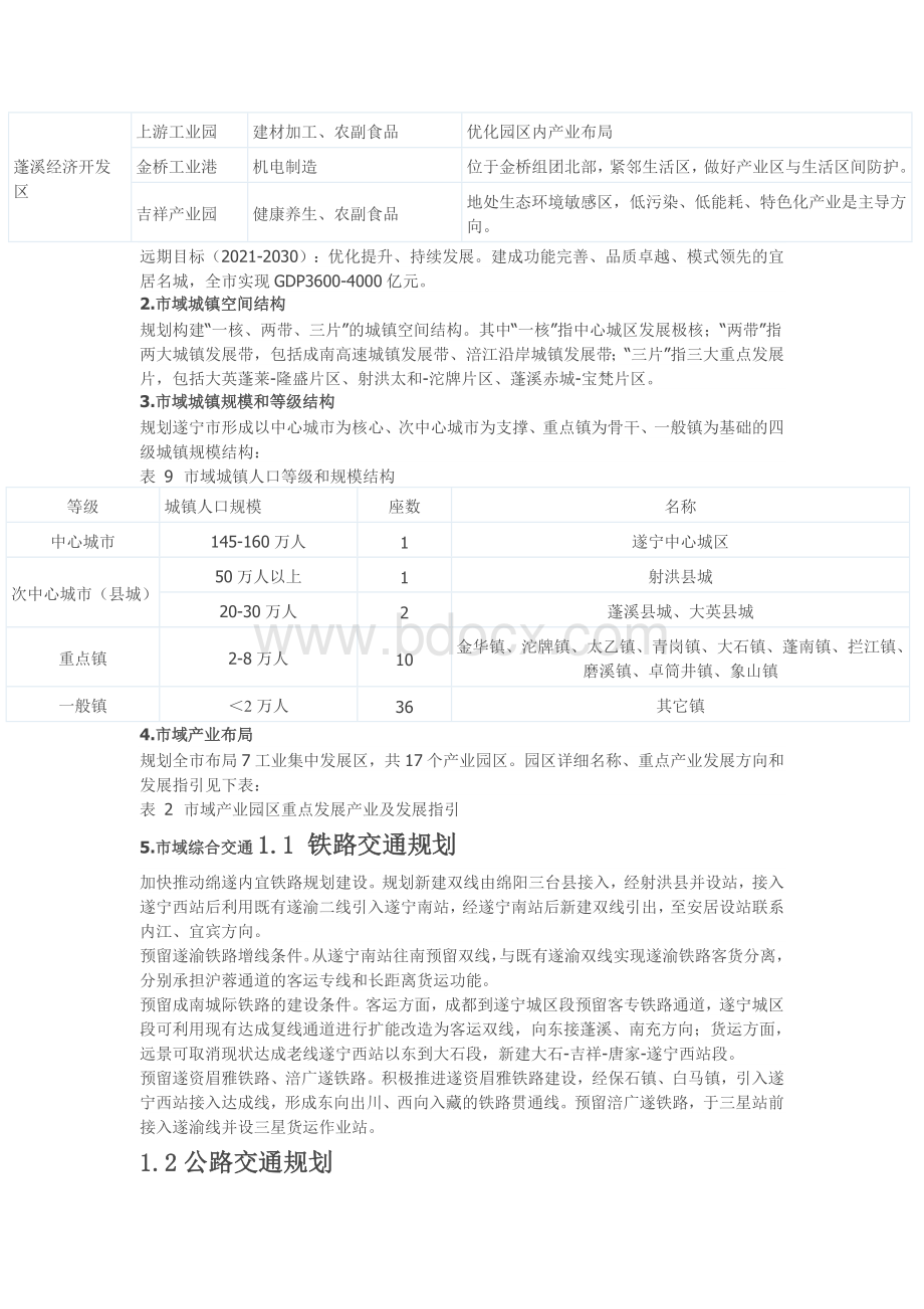 遂宁市城市总体规划Word文档下载推荐.doc_第2页