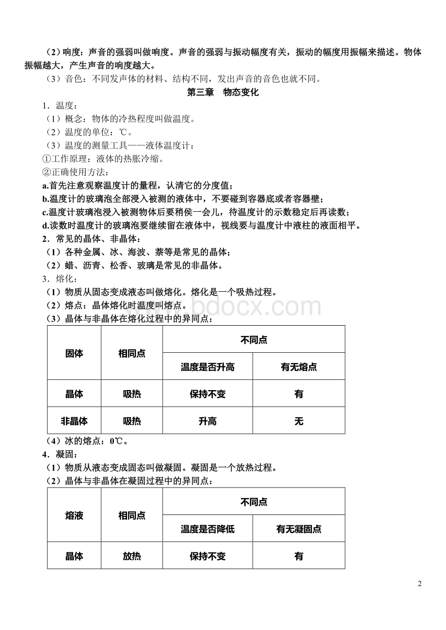 (完整版)人教版初中物理复习笔记Word格式.doc_第2页