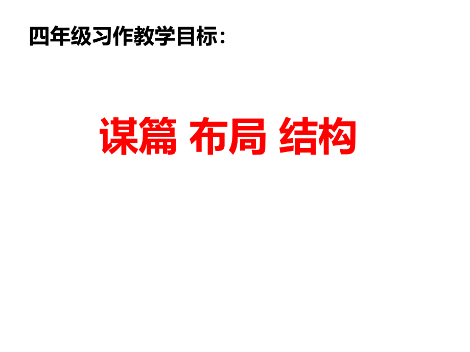 小学四年级作文布局谋篇教学.ppt_第1页