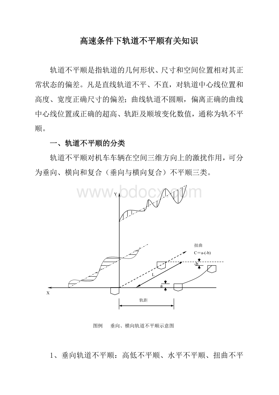 高速条件下轨道不平顺有关知识Word文档格式.doc