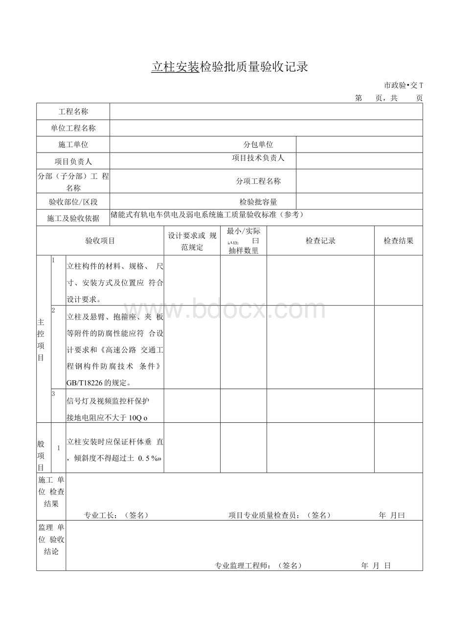 交通工程检验批质量验收记录表.docx_第2页