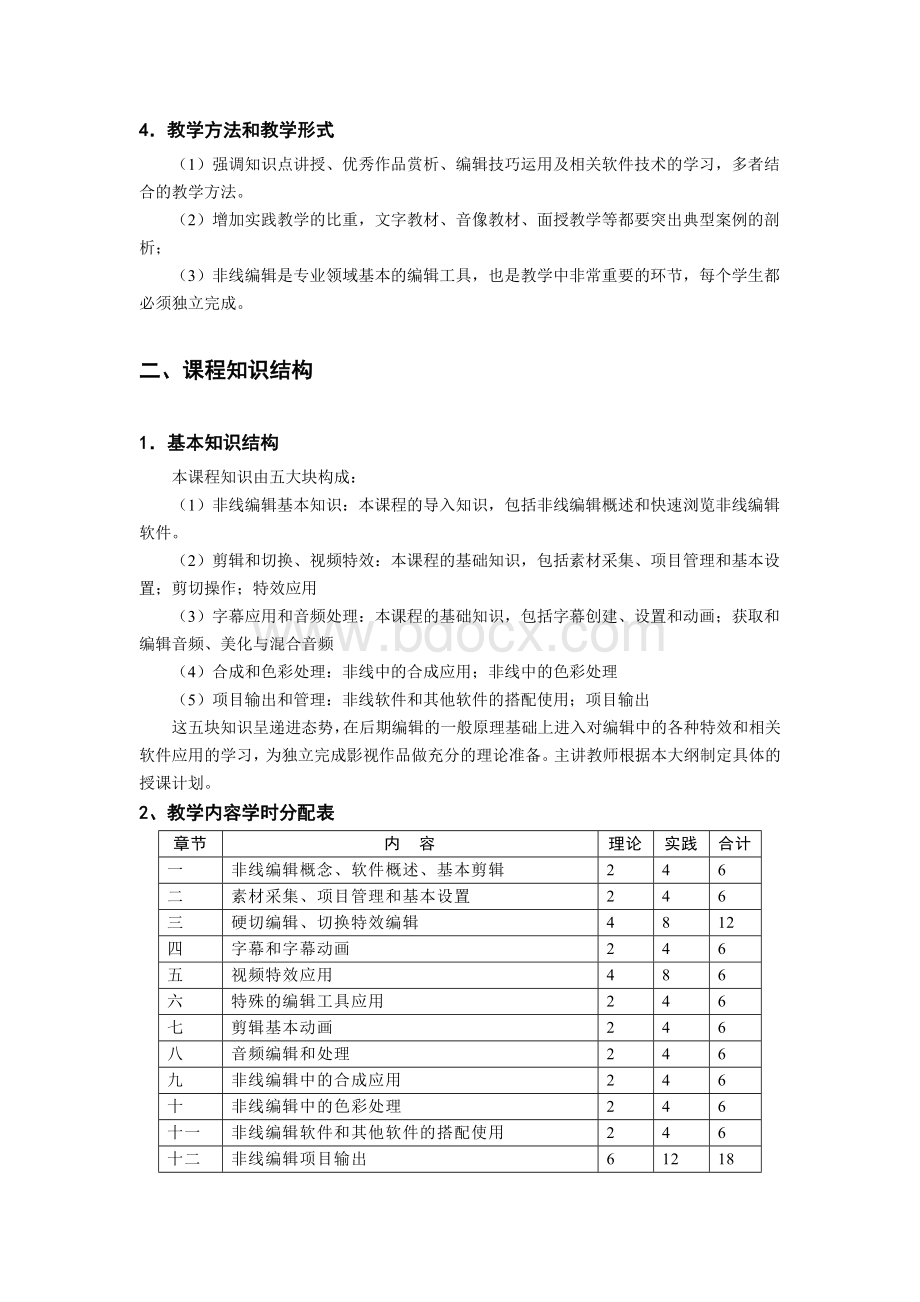 《非线性编辑》教学大纲.doc_第2页