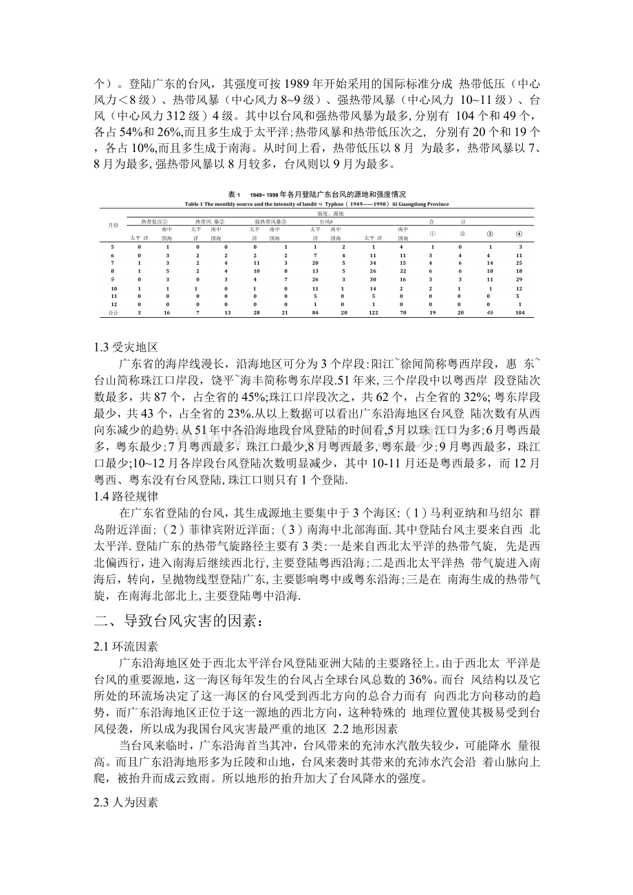 浅谈广东沿海地区的台风灾害Word文档下载推荐.docx_第2页