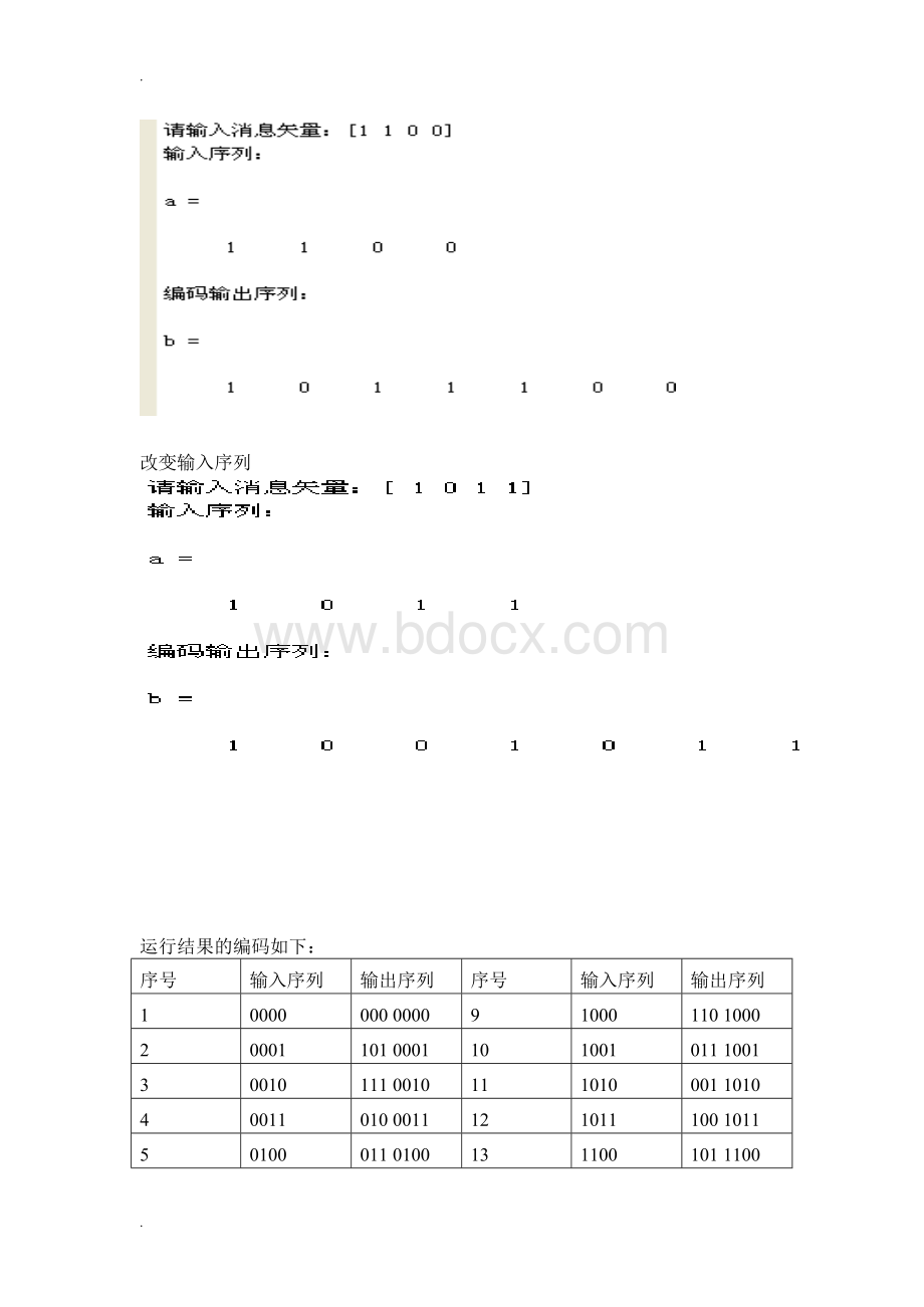 lab的(7_4)循环码和(7_4)汉明码的编程设计Word格式.docx_第3页