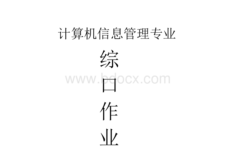 计算机信息管理综合大作业.docx