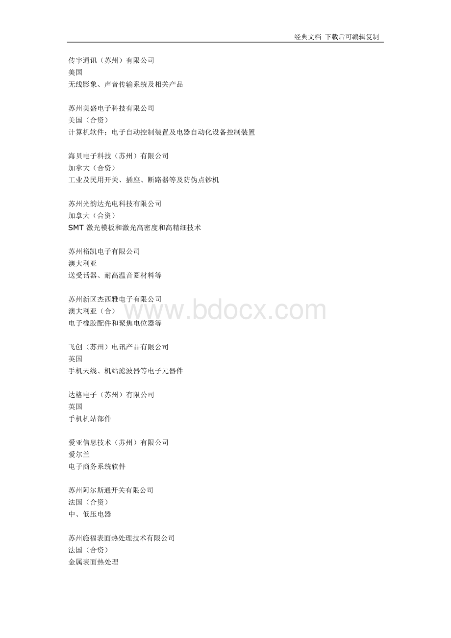 苏州新区欧美企业名业名称.docx_第3页