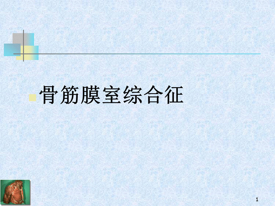 骨筋膜室综合征ppt课件.ppt