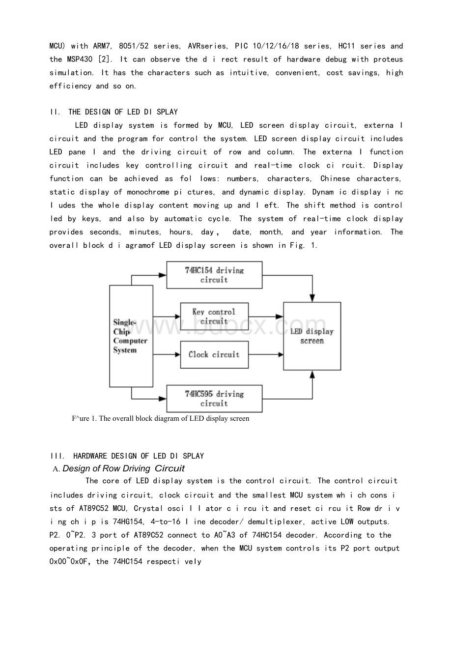 自动化专业基于单片机的LED显示屏的设计与Proteus仿真外文文献翻译及原文Word文档格式.docx_第3页