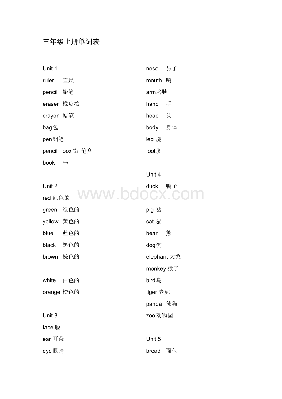 人教版pep三至六年级单词表及表达方式Word文档格式.docx_第1页