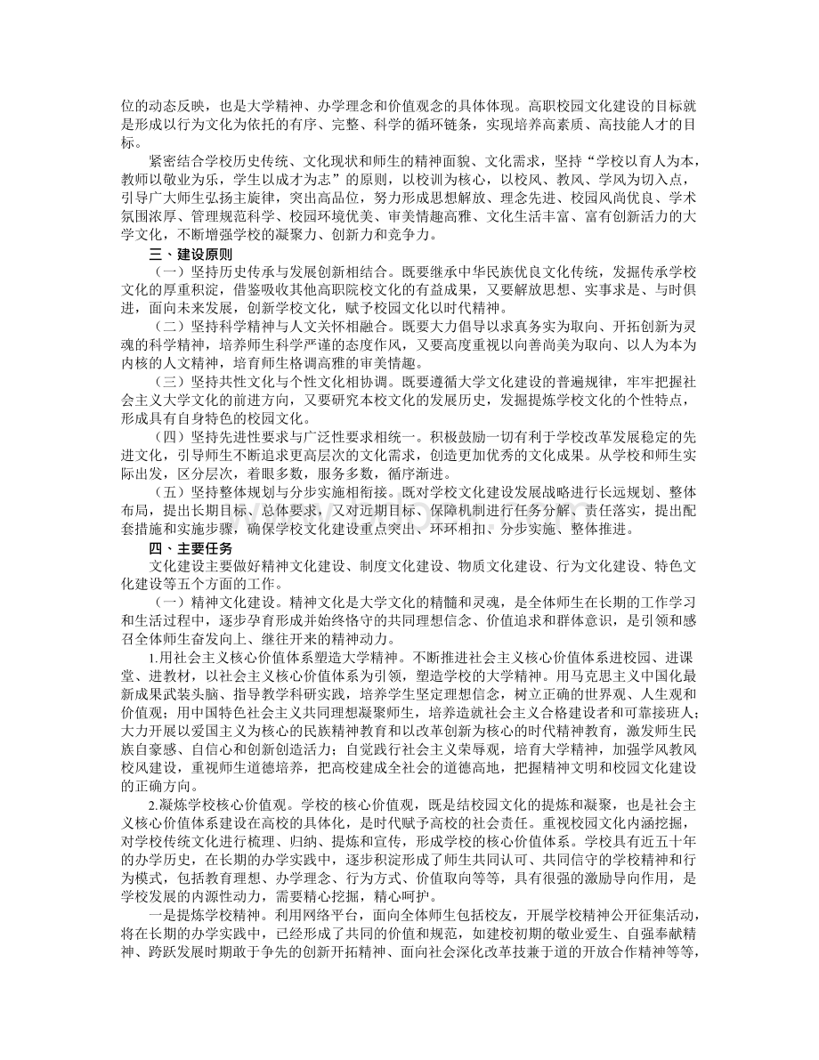 职业技术学院校园文化建设总体方案Word下载.docx_第2页