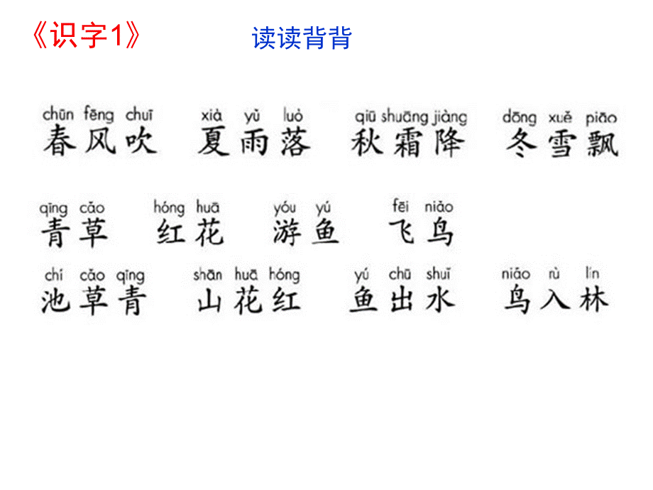 部编版小学语文一年级下册第一单元复习课件.pptx_第3页