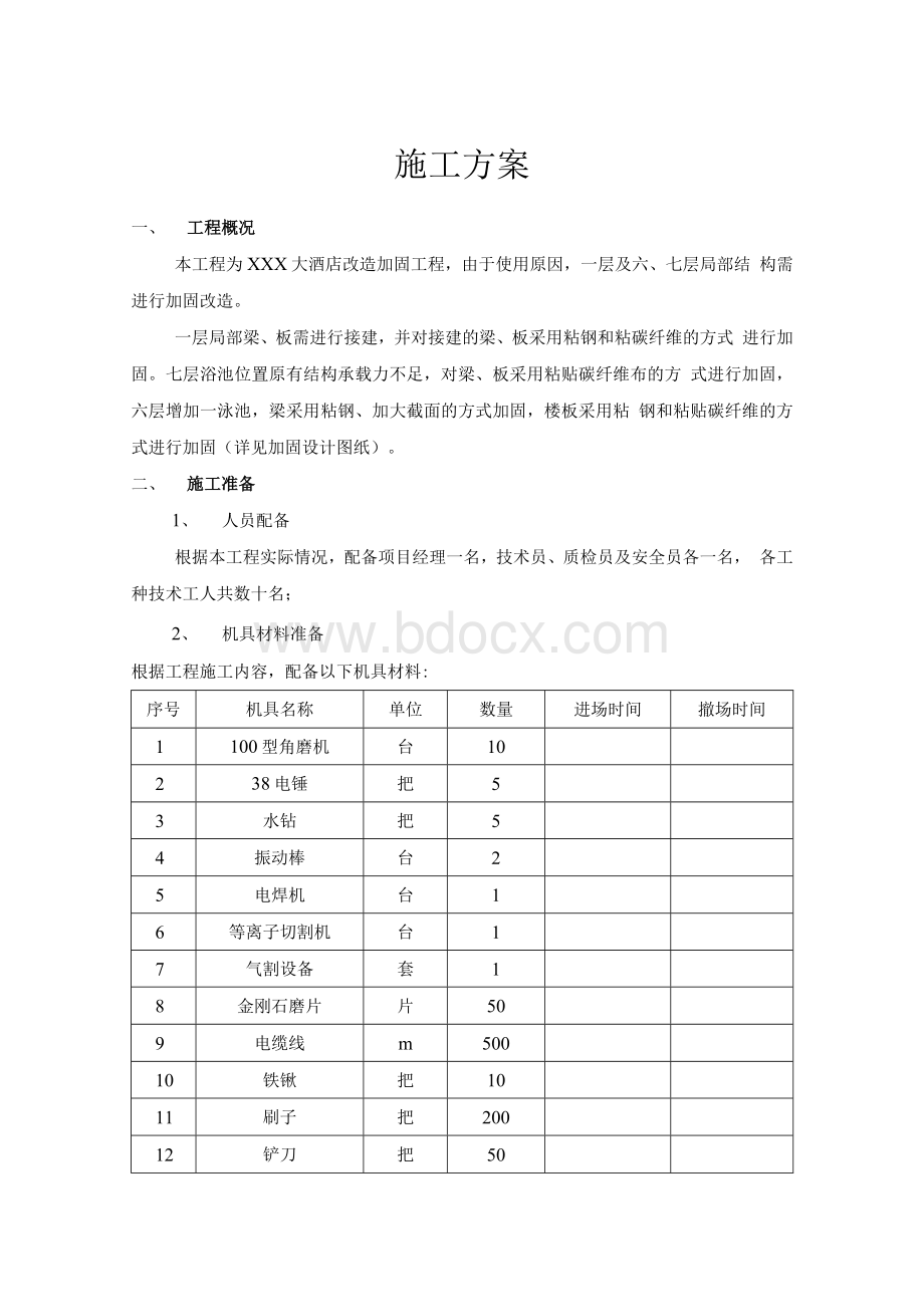 结构加固工程施工组织设计文档格式.docx_第1页