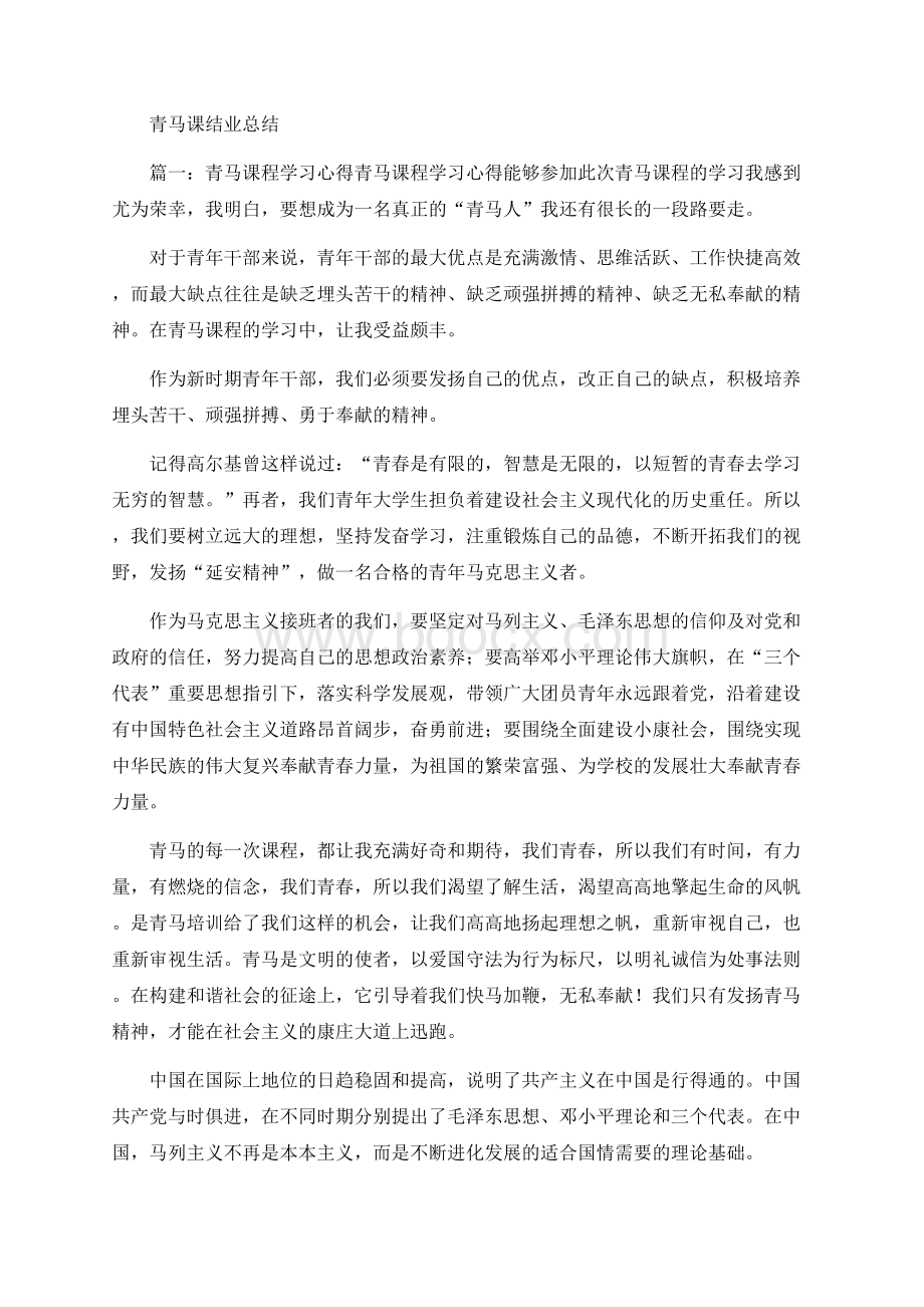 青马课结业总结Word文件下载.docx