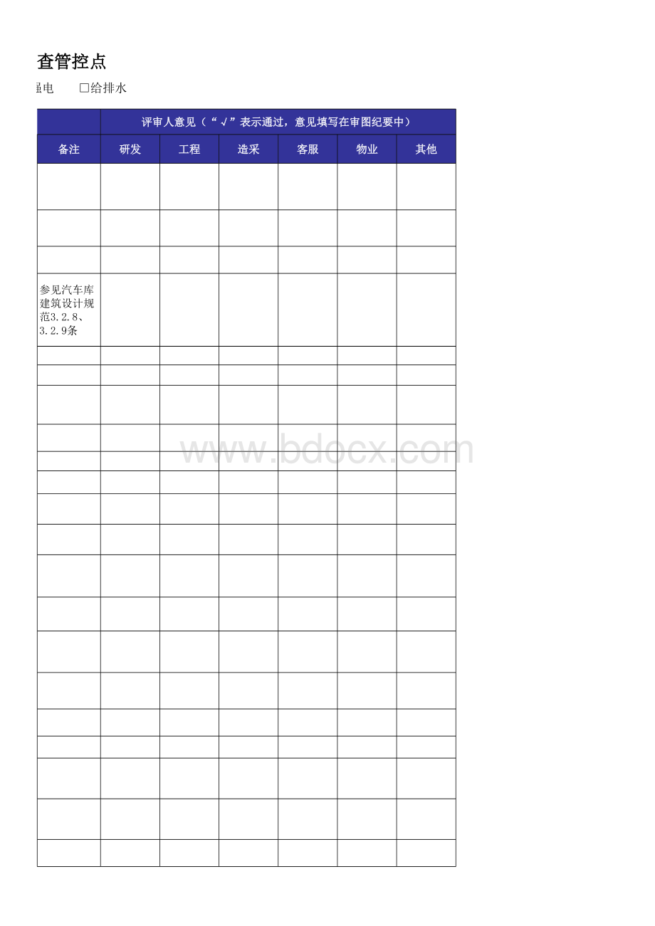 《龙湖集团住宅工程施工图审查要点一览表》(2016版) (1)表格文件下载.xls_第3页