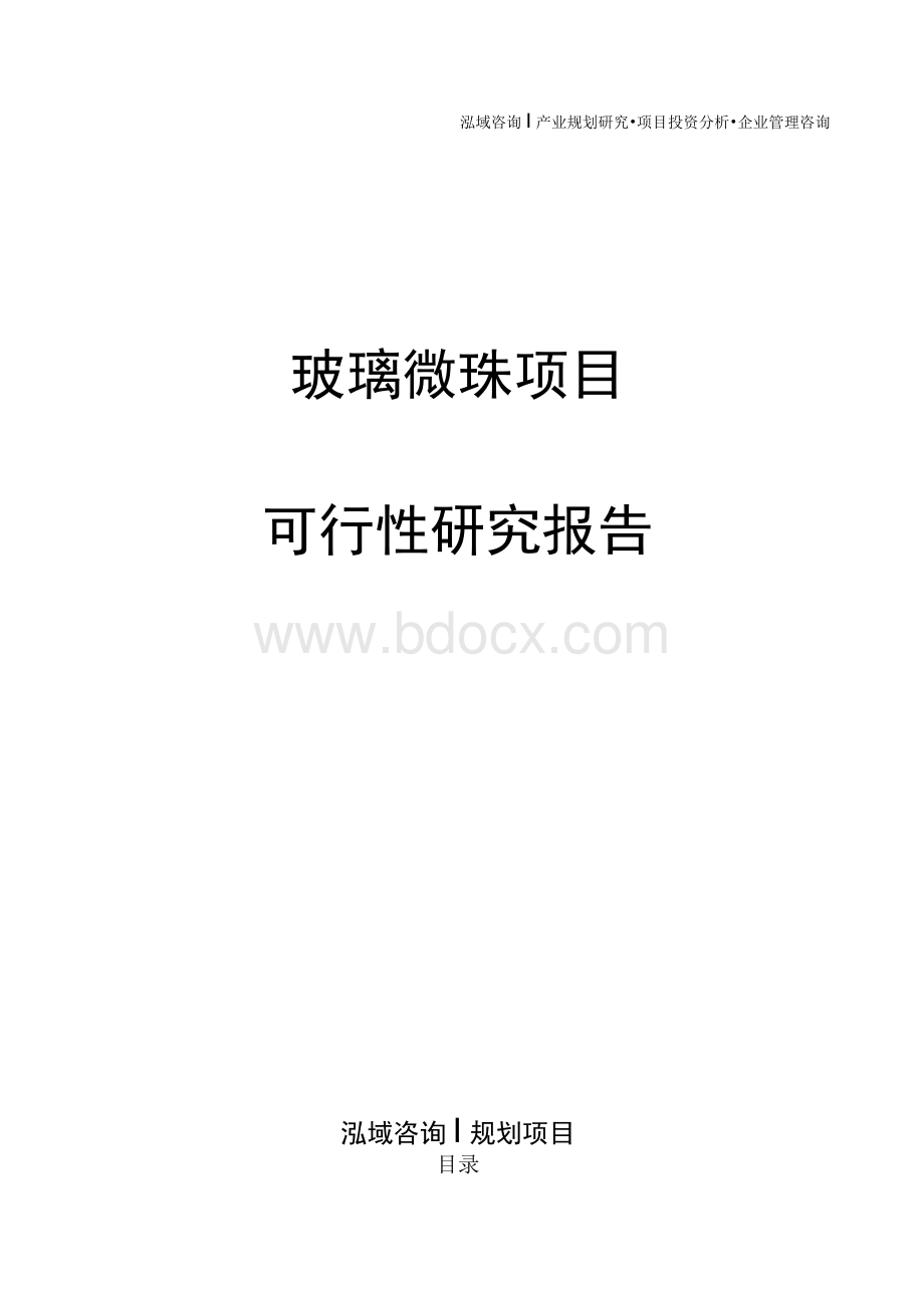 玻璃微珠项目可行性研究报告Word文档格式.docx_第1页