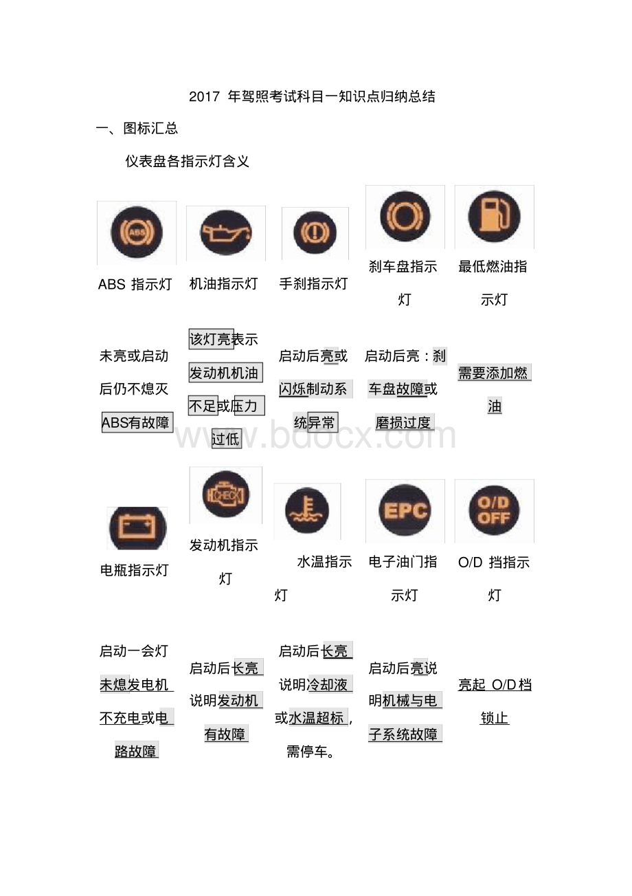 驾照考试科目一知识点归纳总结资料下载.pdf_第1页