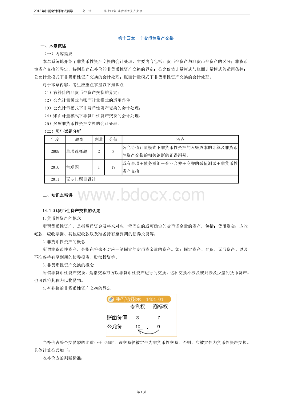 注册会计师会计打印第十四章_精品文档Word下载.doc_第1页