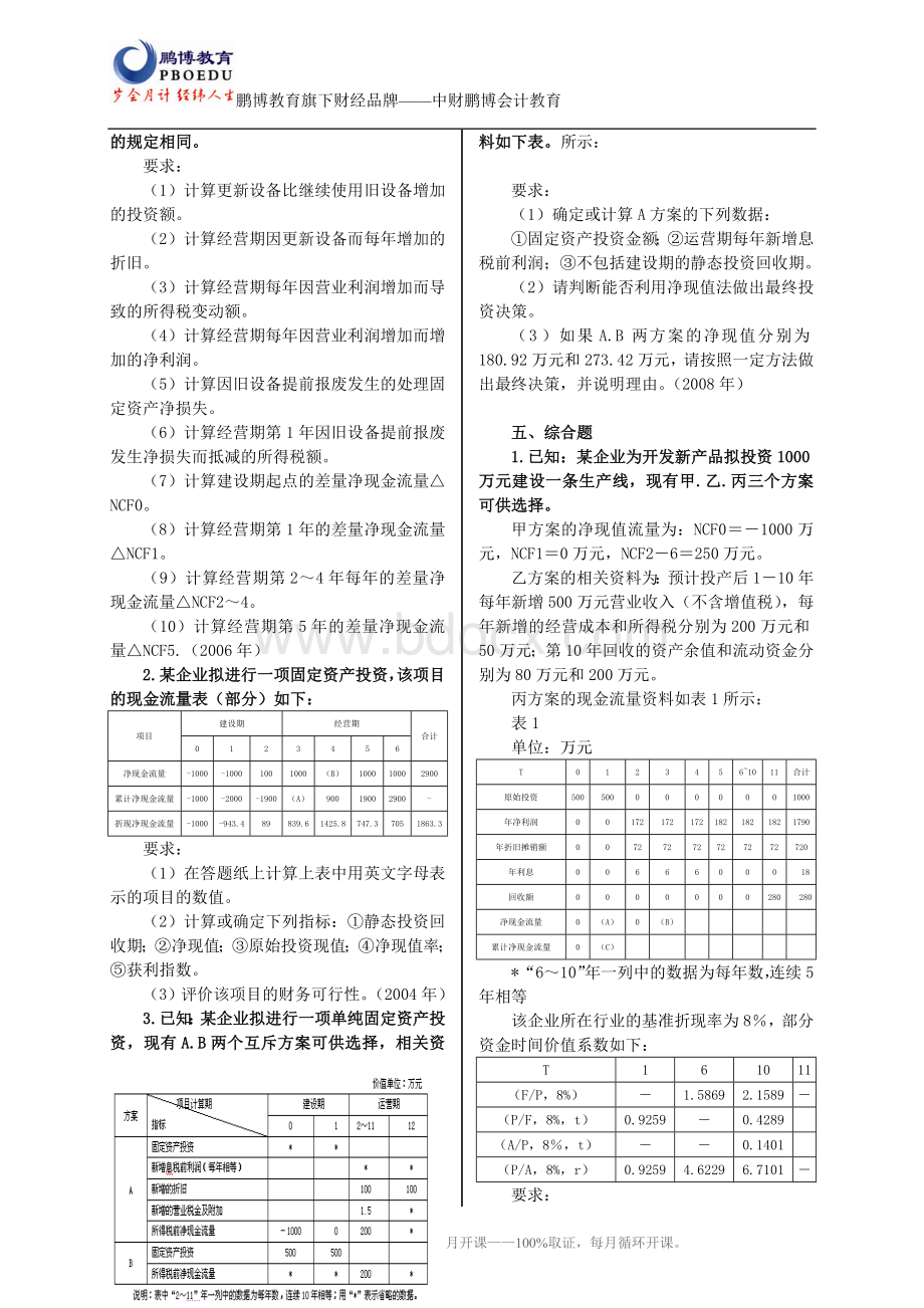 中财鹏博中级会计职称财务管理同步练习第四章.doc_第3页