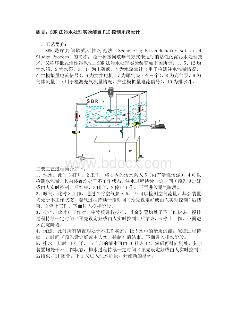 SBR污水处理实验装置PLC控制系统设计1.doc_第1页