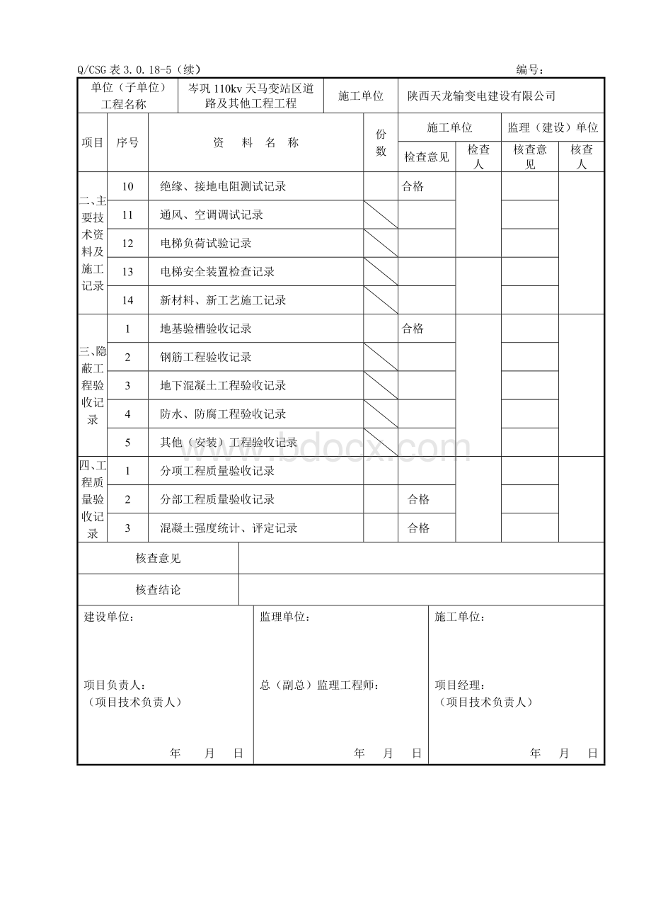 单位分部分项质量验收记录表.doc_第3页