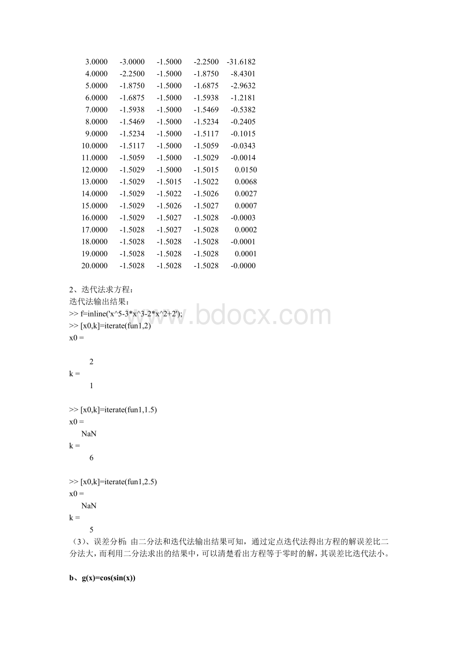 二分法简单迭代法的matlab代码实现Word格式.doc_第3页