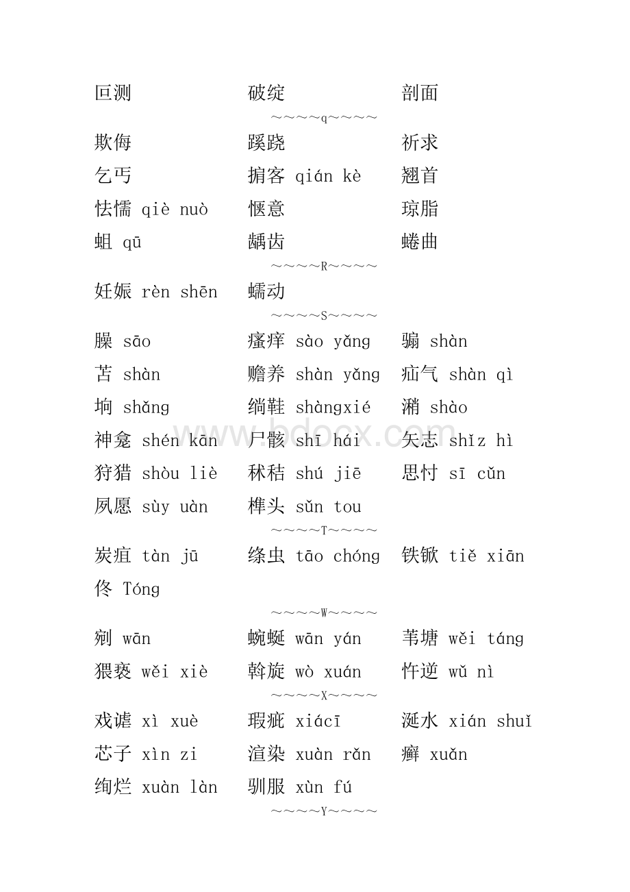 普通话考试易错字词Word文件下载.doc_第3页