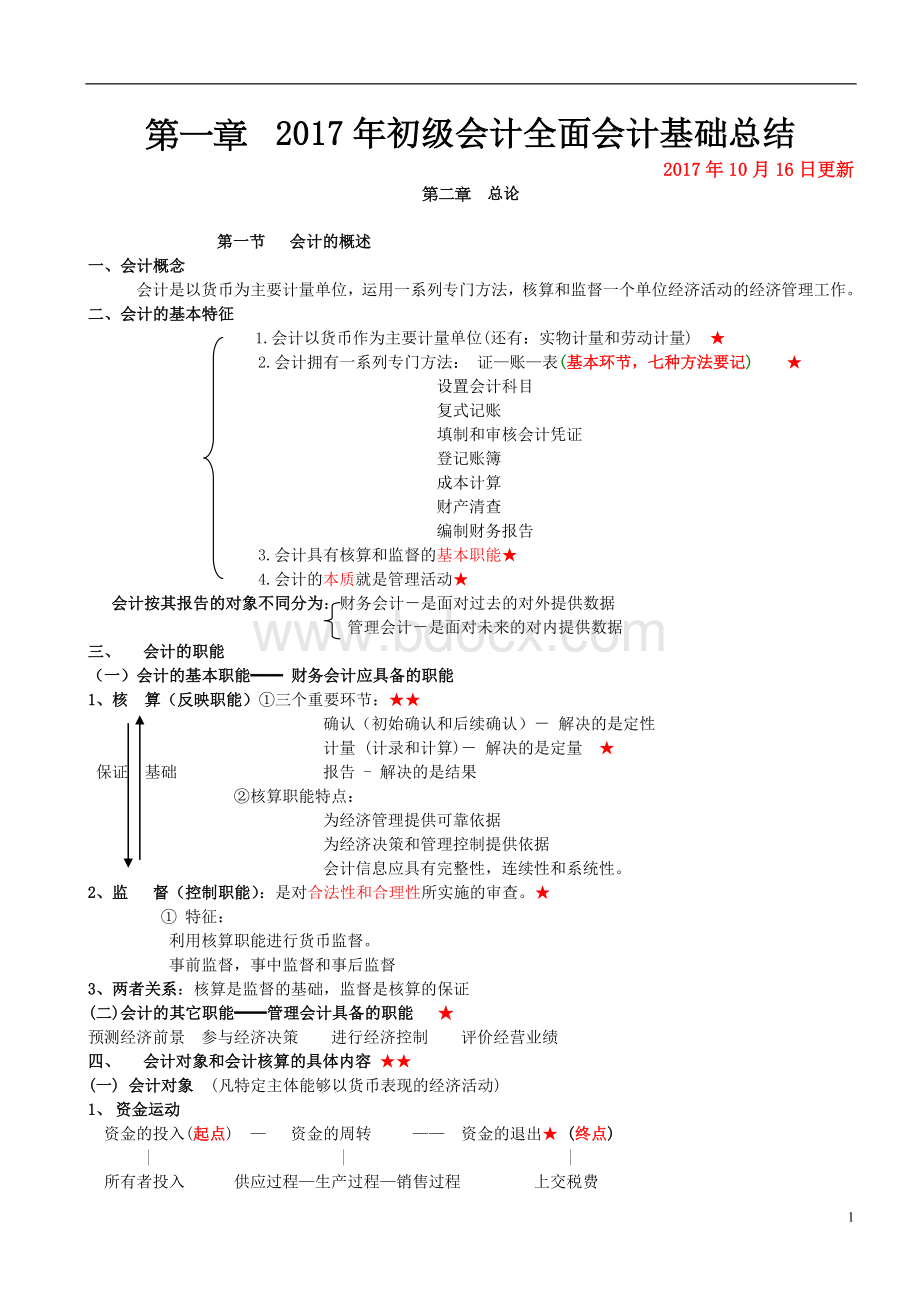 初级会计全面会计基础总结_精品文档Word文档格式.doc_第1页