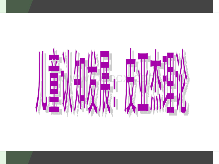 皮亚杰理论最全.ppt