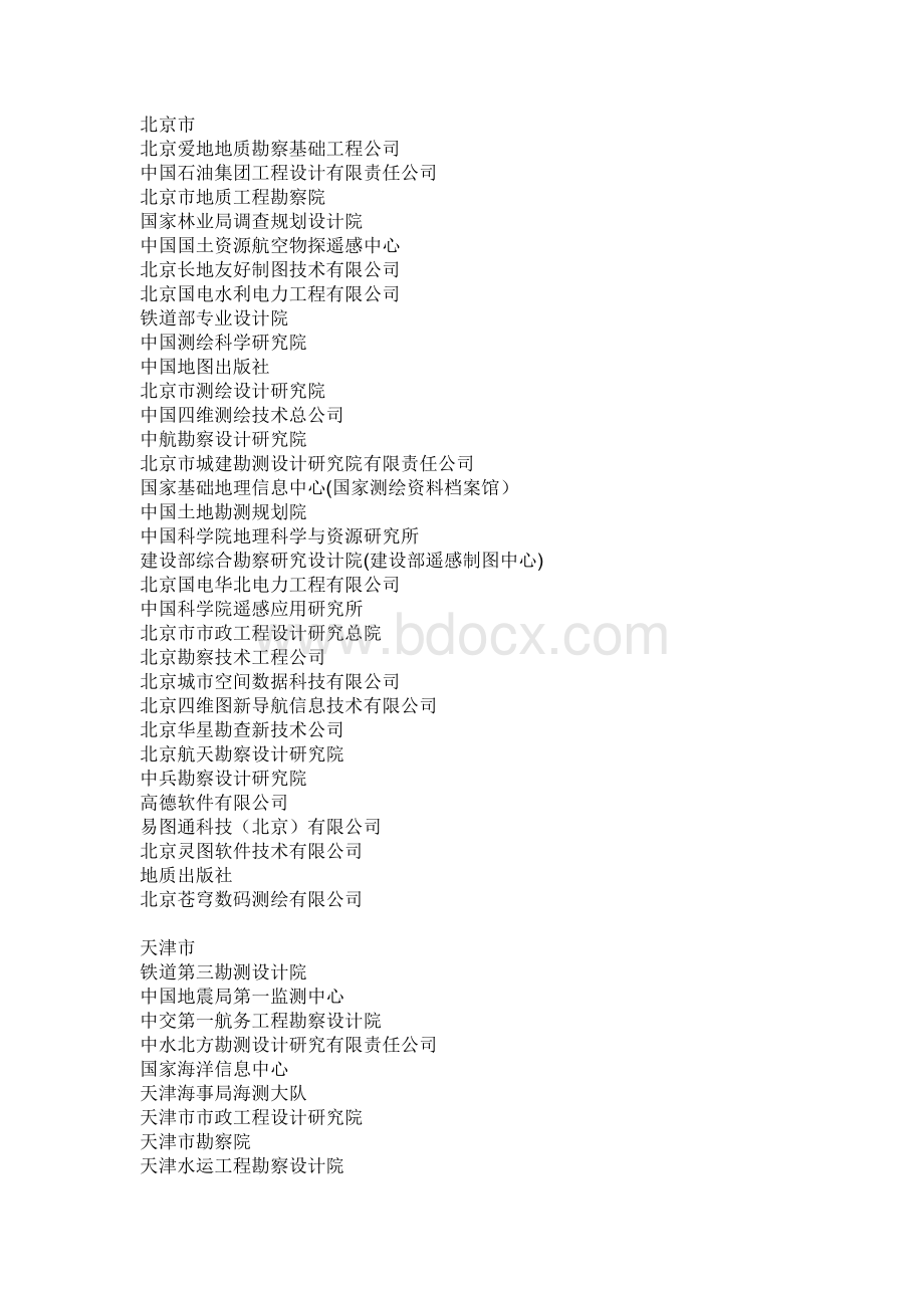 全国测绘单位.doc_第1页