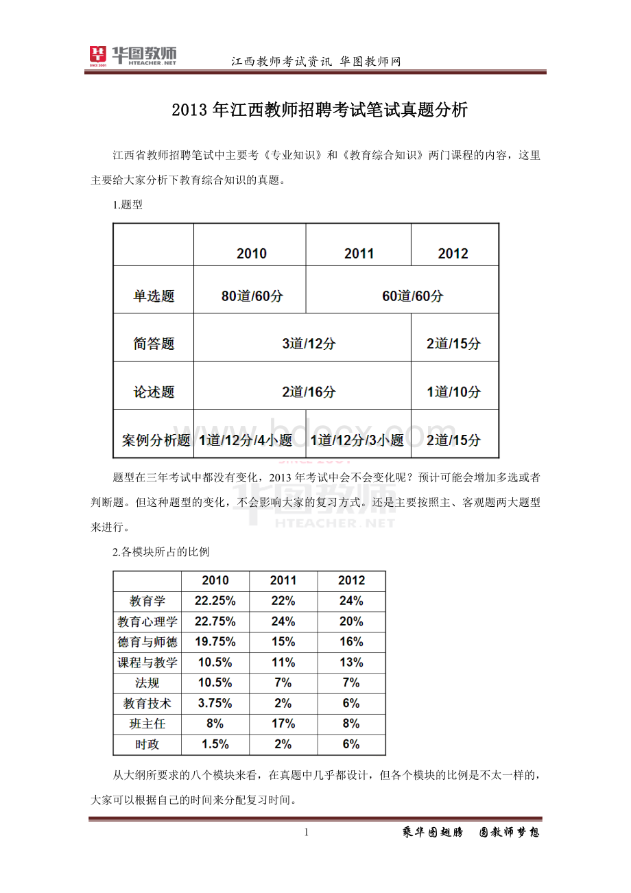 江西教师招聘考试笔试真题.doc_第1页