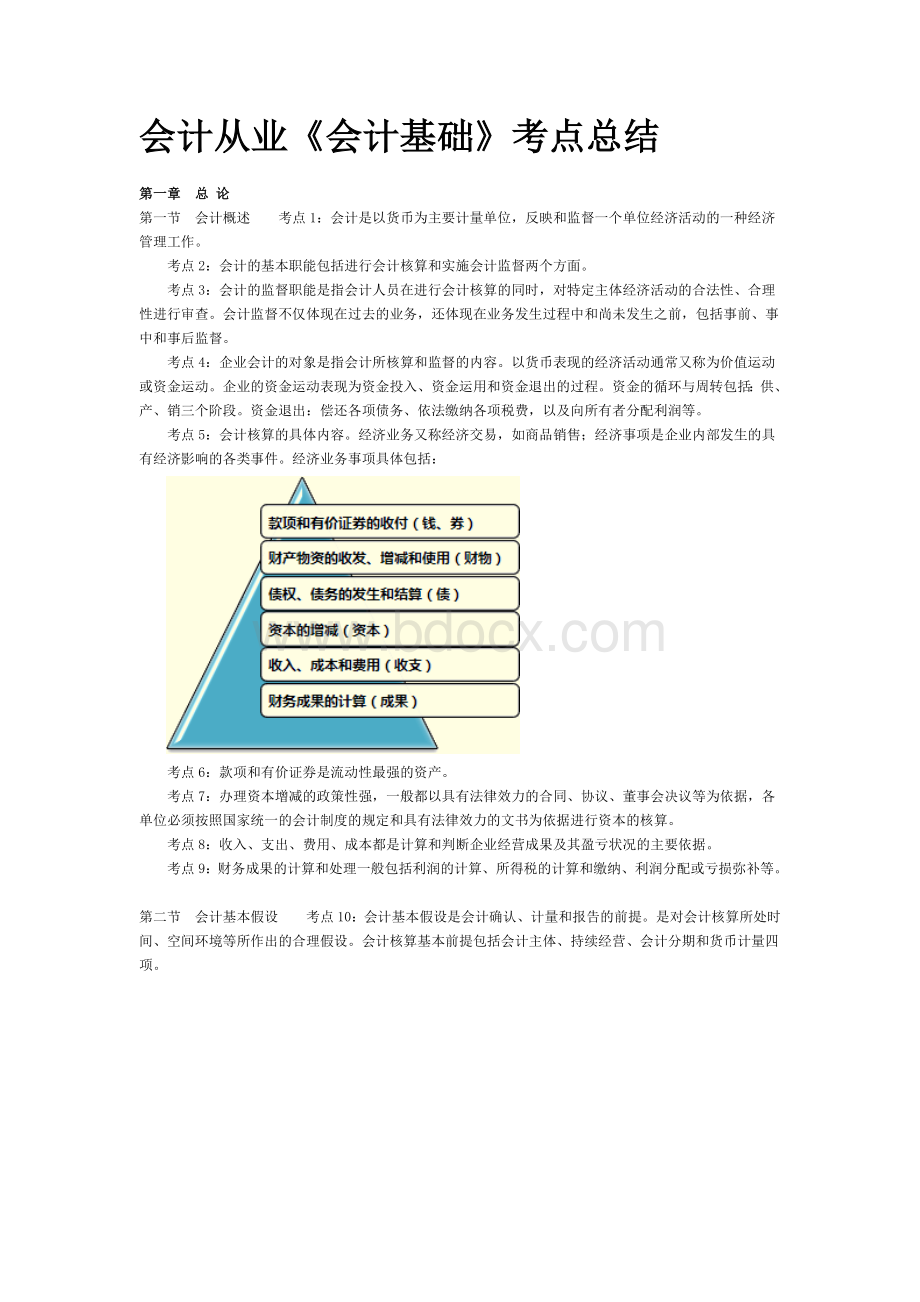 浙江会计从业会计基础考点总结_精品文档Word文档下载推荐.doc