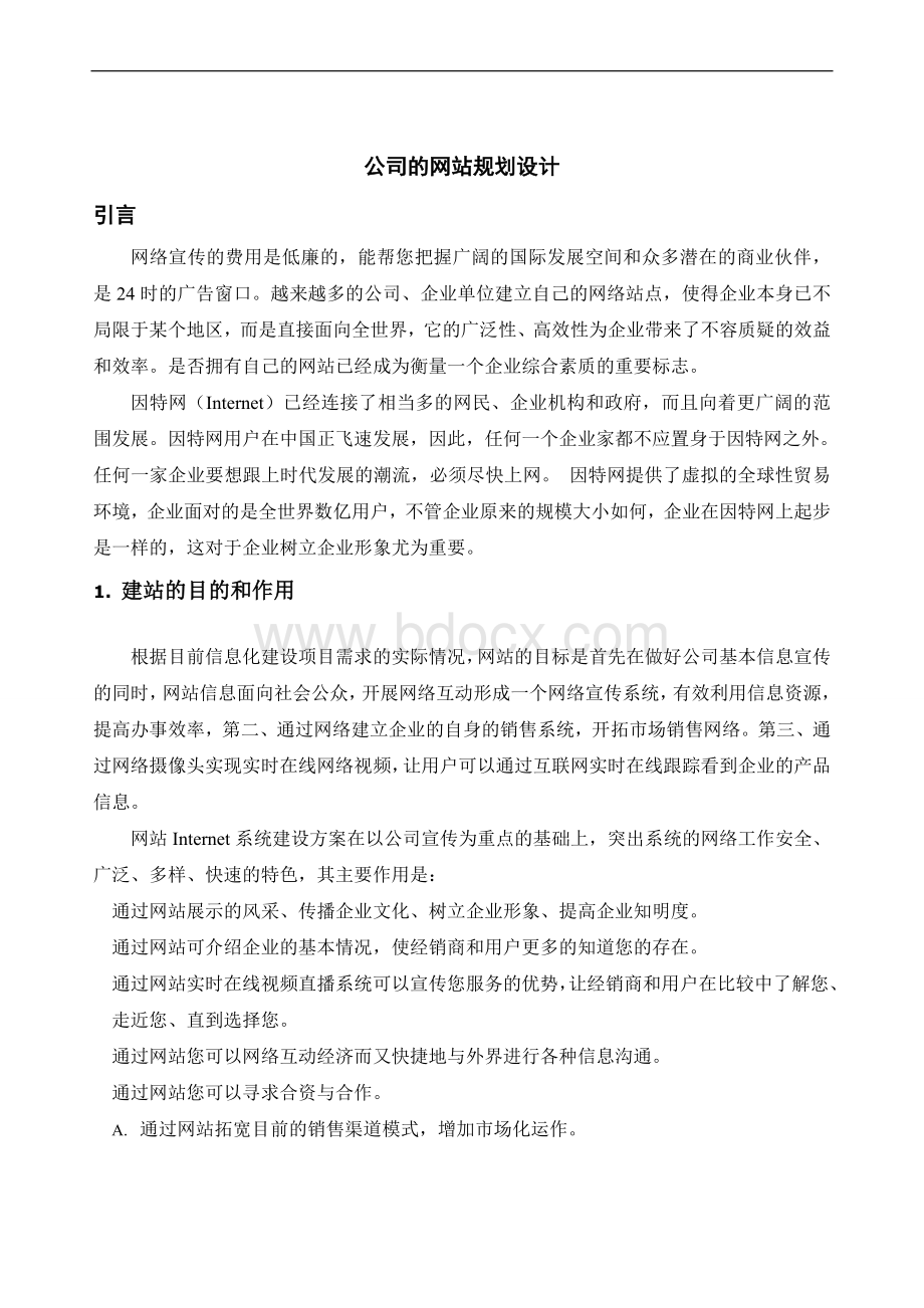 企业网站规划书_精品文档Word格式文档下载.doc_第1页