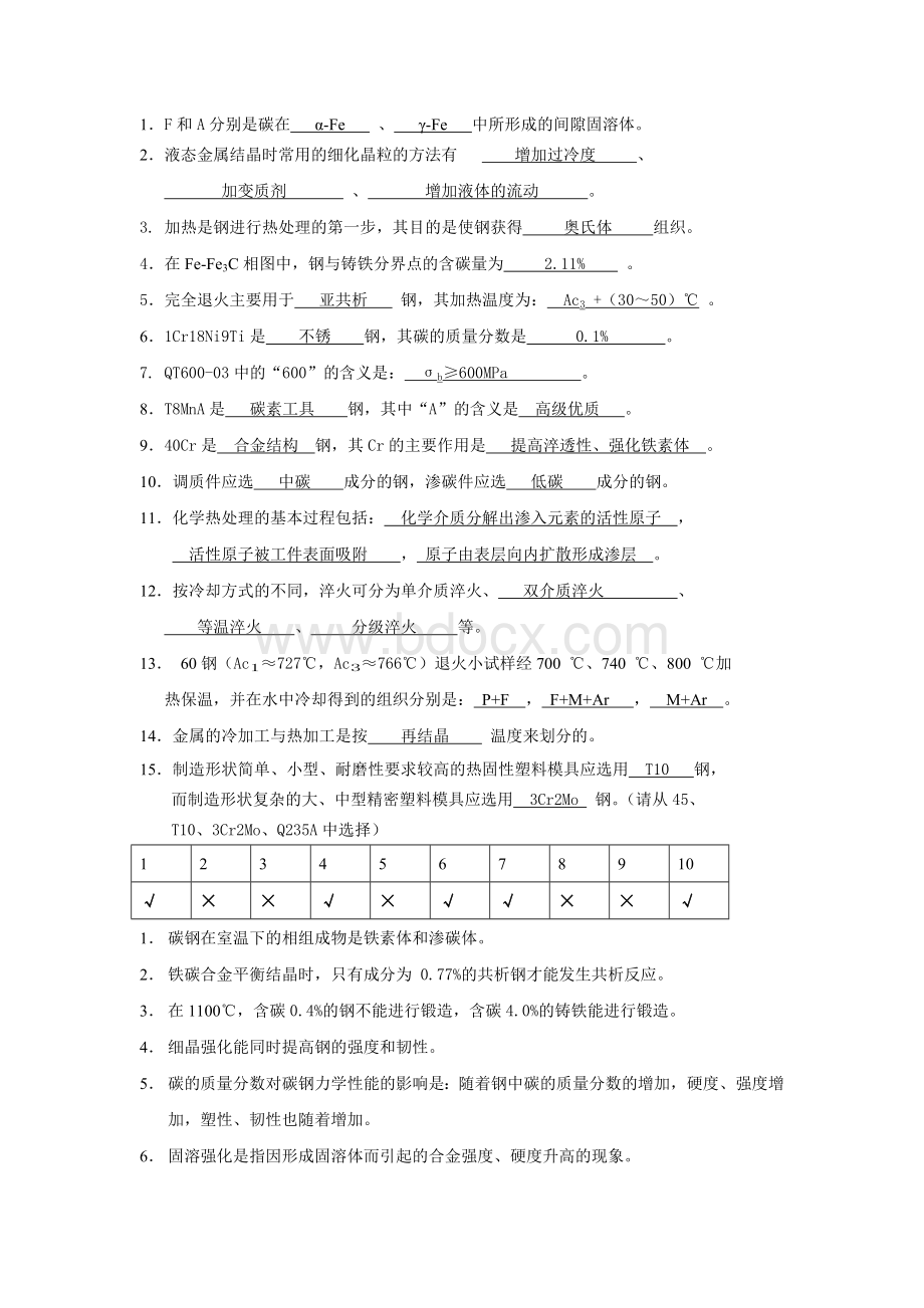 工程材料试题含答案.docx_第1页