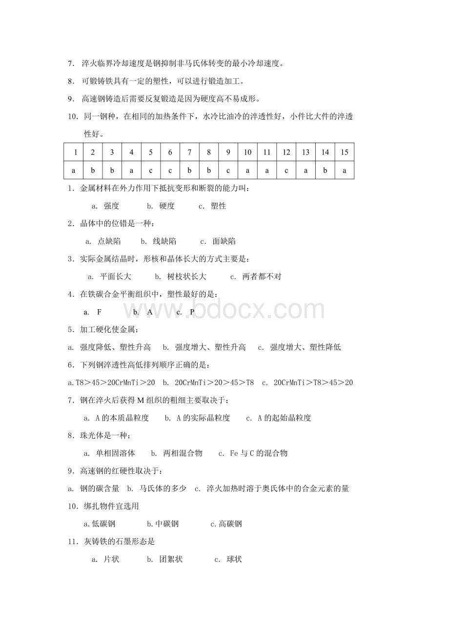 工程材料试题含答案.docx_第2页