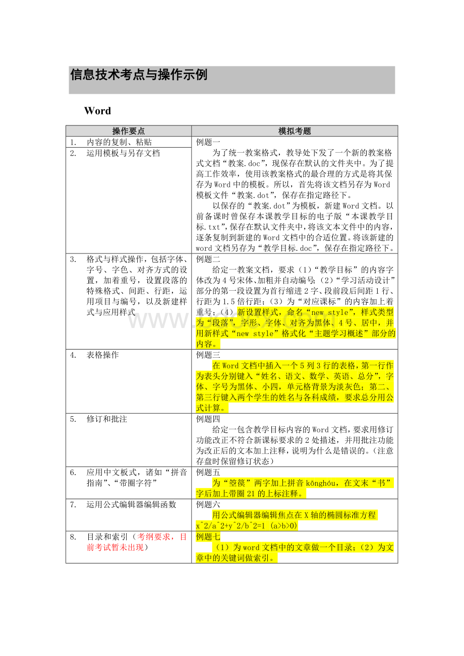 中小学教师教育技术水平中级考试操作示例Word下载.doc