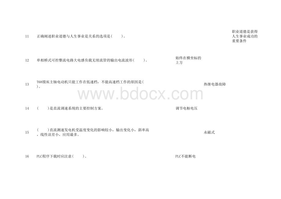 高级维修电工选择题.xls_第3页