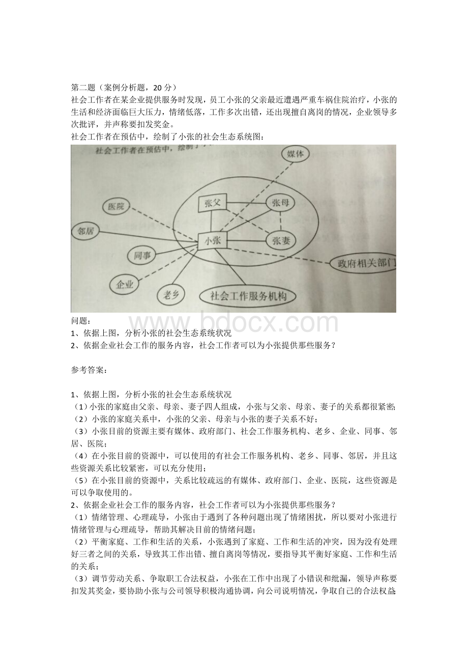 中级社会工作者工作实务真题及答案.doc_第2页