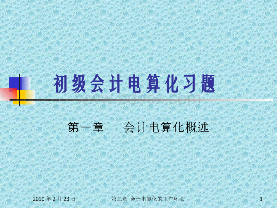 初级会计电算化习题第一章.pps