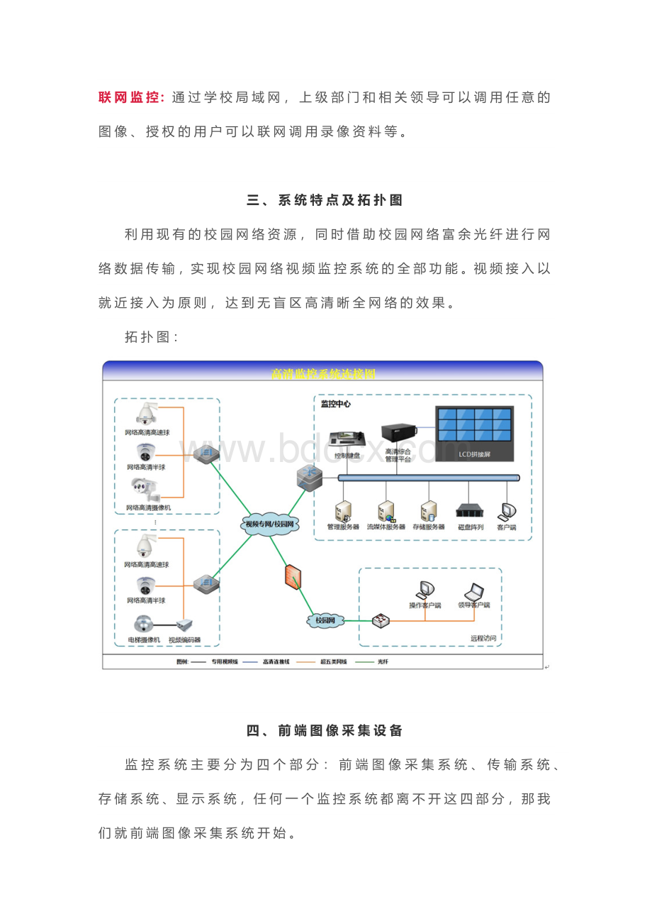 学校高清视频监控系统设计方案Word格式.docx_第3页