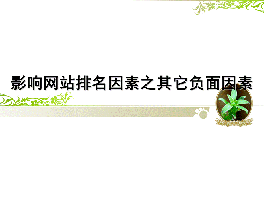 影响网站排名因素之其它负面因素.pptx_第1页