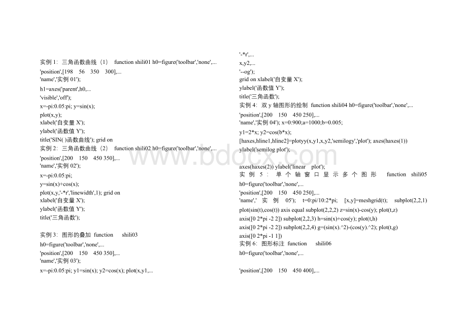 数学建模案例MATLAB实用程序百例.docx_第1页