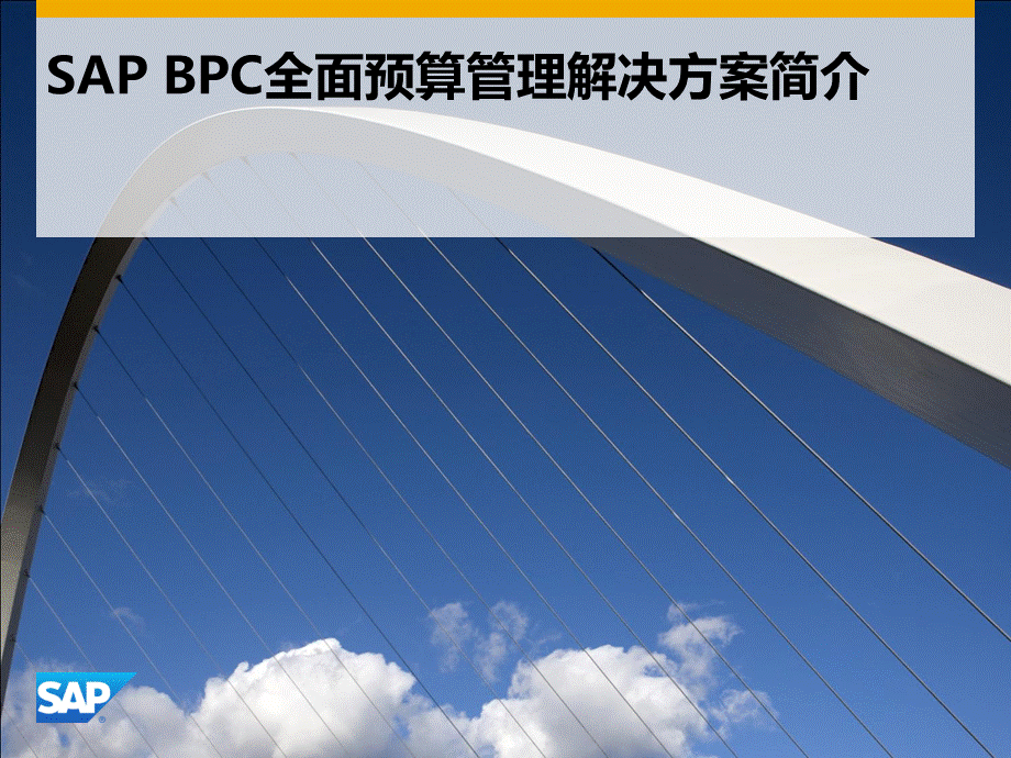 SAP全面预算管理解决方案BPCPPT推荐.pptx