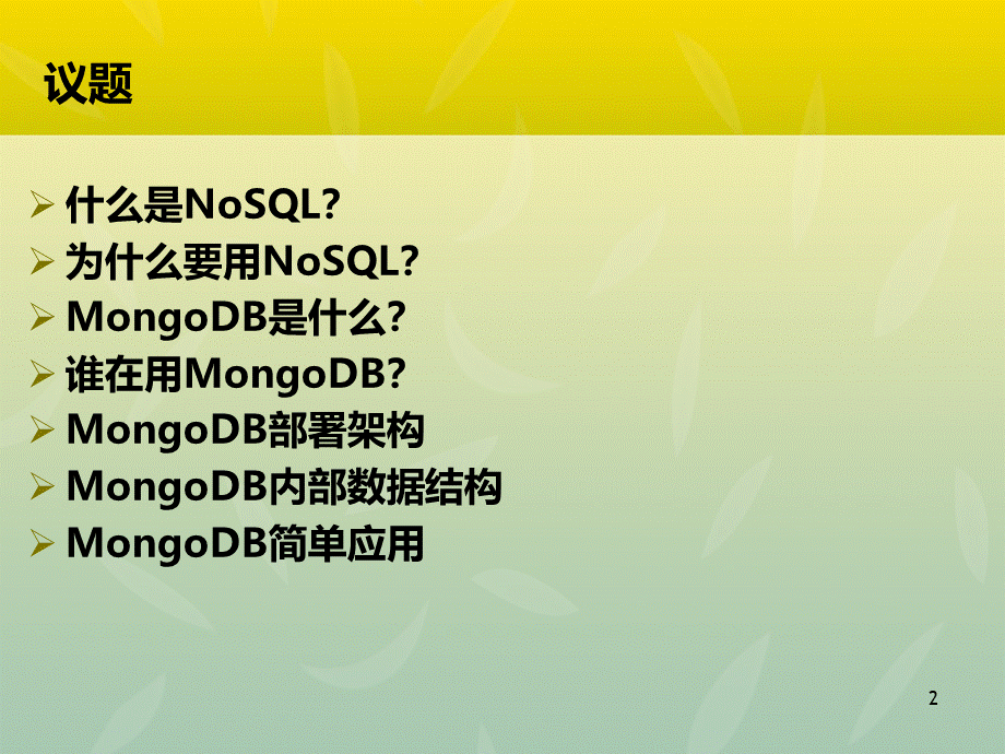 MongoDB由浅入深.ppt_第2页