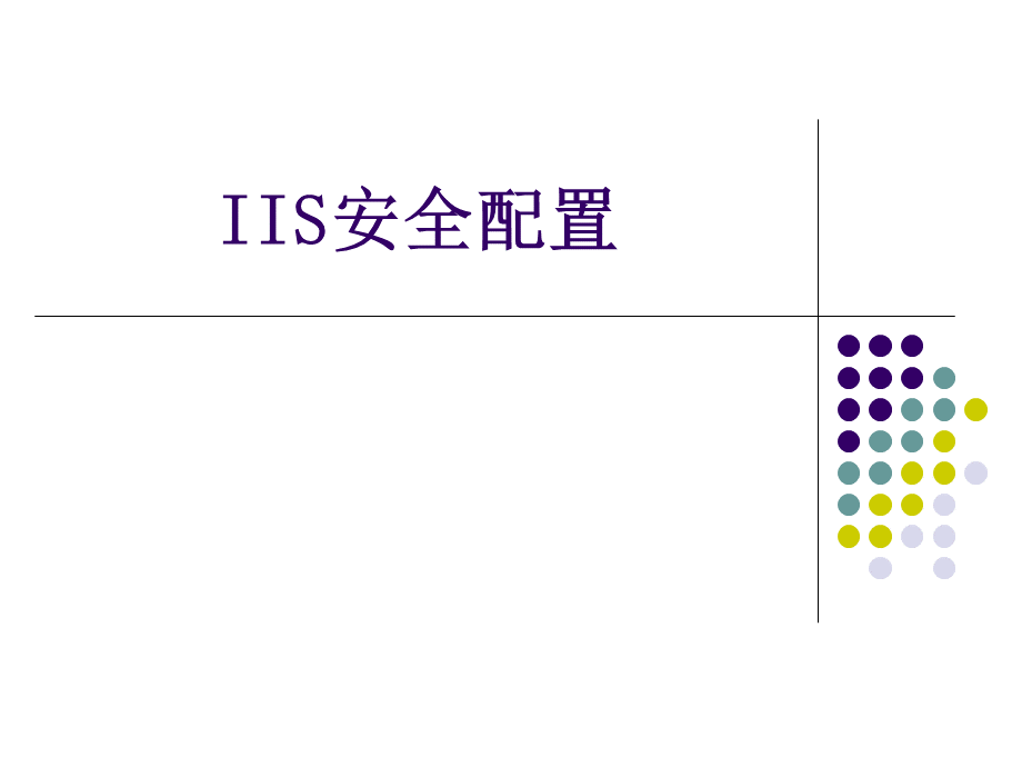 8IIS安全配置优质PPT.ppt