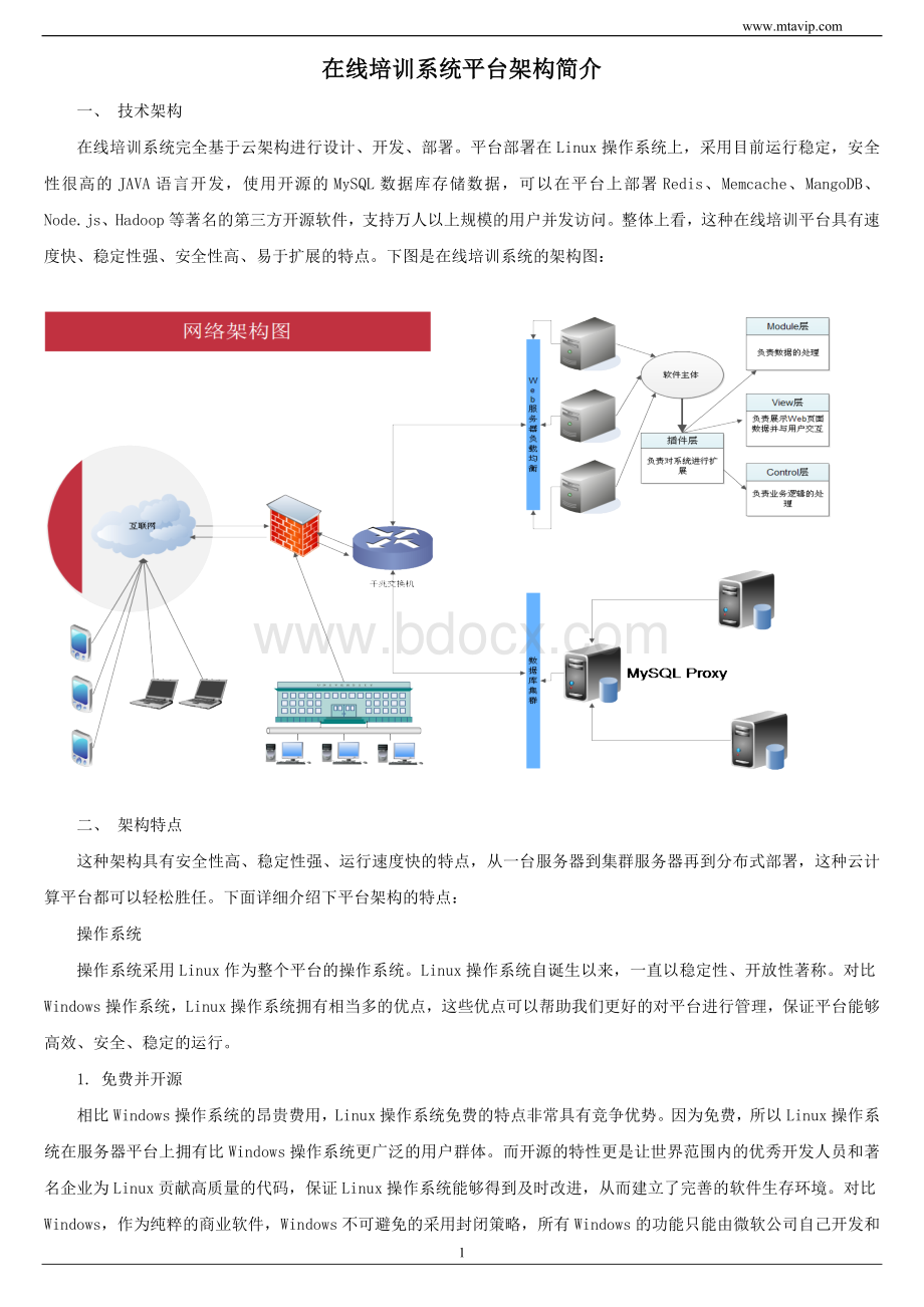 在线培训系统平台架构简介Word下载.doc_第1页