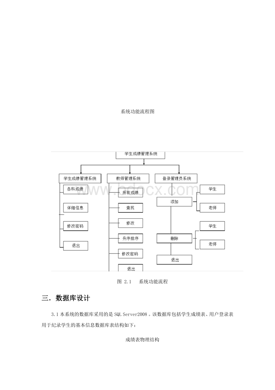 C与SQL数据库学生成绩管理系统代码Word格式文档下载.docx_第3页